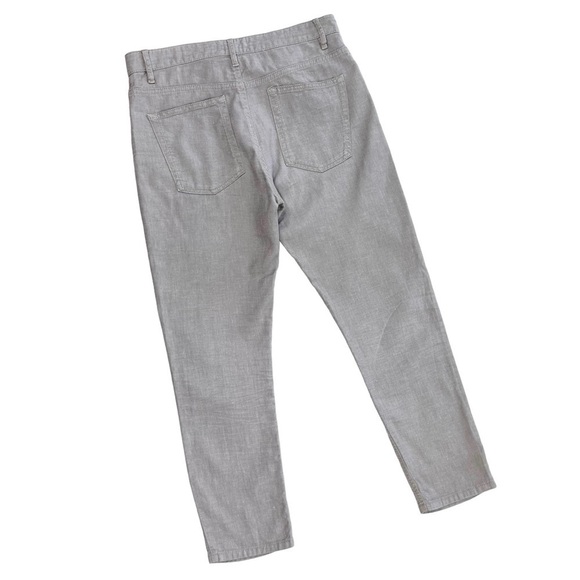 Isabel Marant Etoile US 4/FR 36/small stretch linen-blend gray cropped pants - Picture 4 of 13